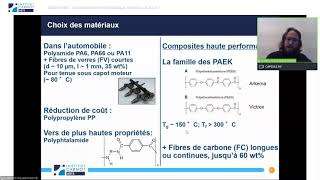 Webinar 2 – Le composite thermoplastique, matériau du futur ?